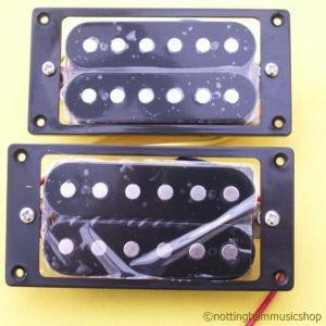 2 BLACK/WHITE OPEN HUMBUCKER PICKUPS LES PAUL GUITAR